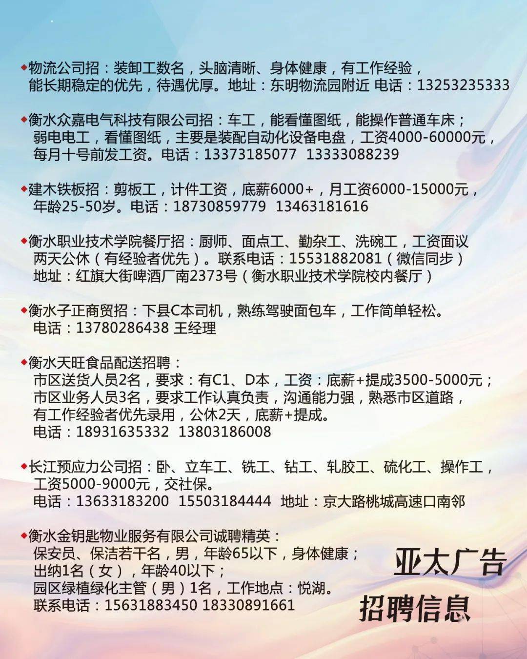 安阳城乡最新招聘信息概览